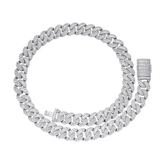Moissanite 15mm 22" Heavy Baguette Cuban Chain