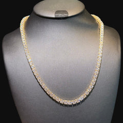 4mm 14k Gold Finish CZ Tennis Chain