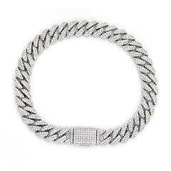 8mm Moissanite Cuban Bracelet