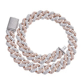 20mm Moissanite Rose 3D Cuban Chain