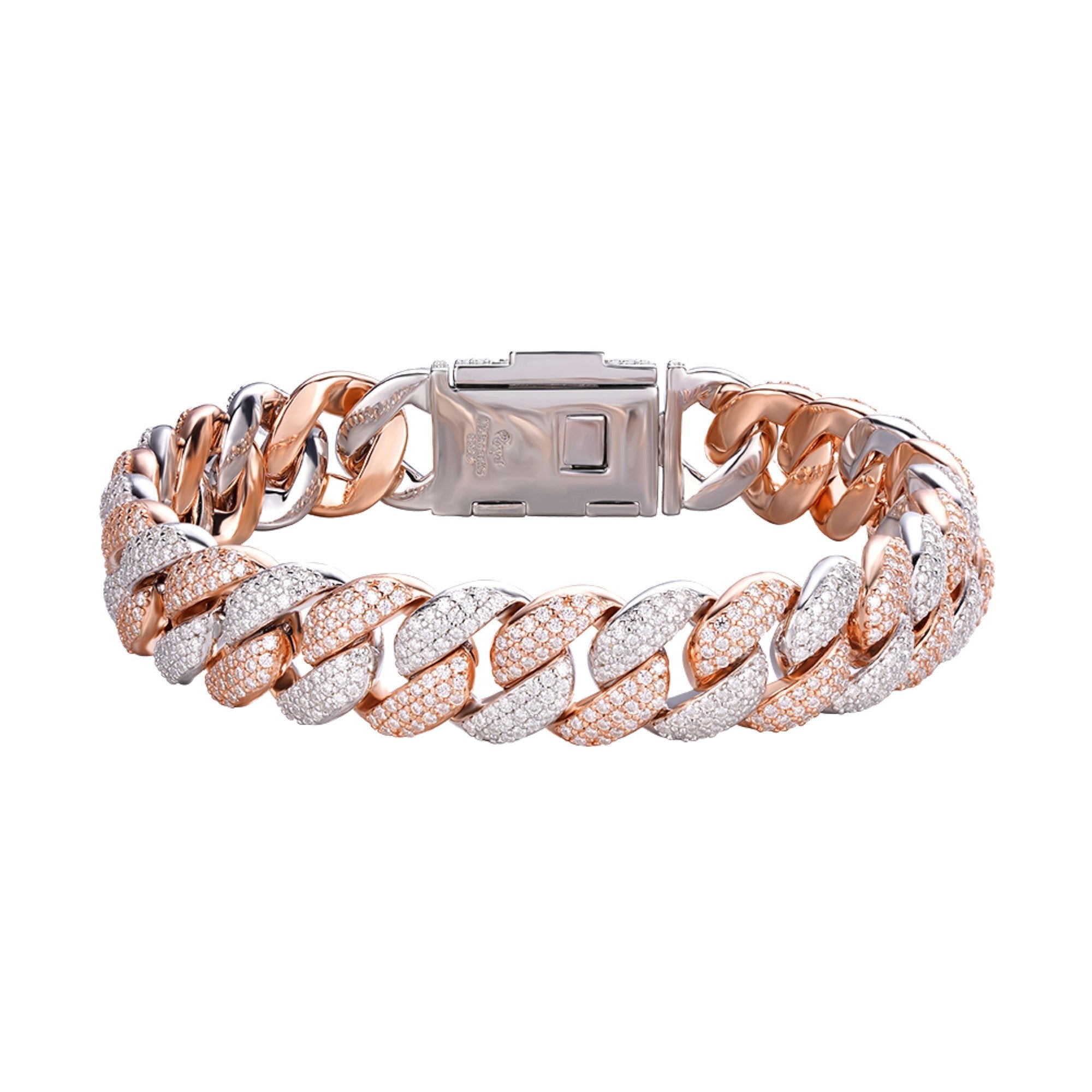 Cuban Moissanite Bracelet 12mm 8"