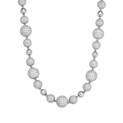 Moissanite Snow Ball Bead Iced Chain - 22"