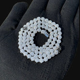 5mm Moissanite Flower Cluster Tennis Chain Bracelet, 925 Sterling Silver, VVS1 D Color Iced Out Jewelry, Pass Diamond Testers