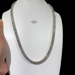 6mm Moissanite Iced Out Sides Tennis Chain 22"