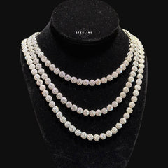 Moissanite 7mm Cluster Tennis Necklace
