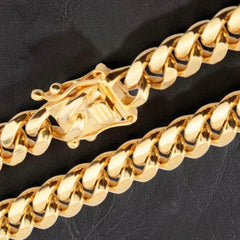 8mm Gold Miami Cuban Chain Necklace