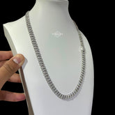 8mm Moissanite Miami Cuban Link Chain