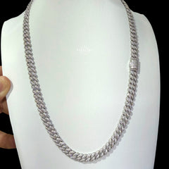 8mm Moissanite Miami Cuban Link Chain