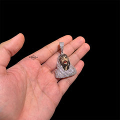 Iced Out Enamel Jesus Pendant + 14k Gold Plated CZ