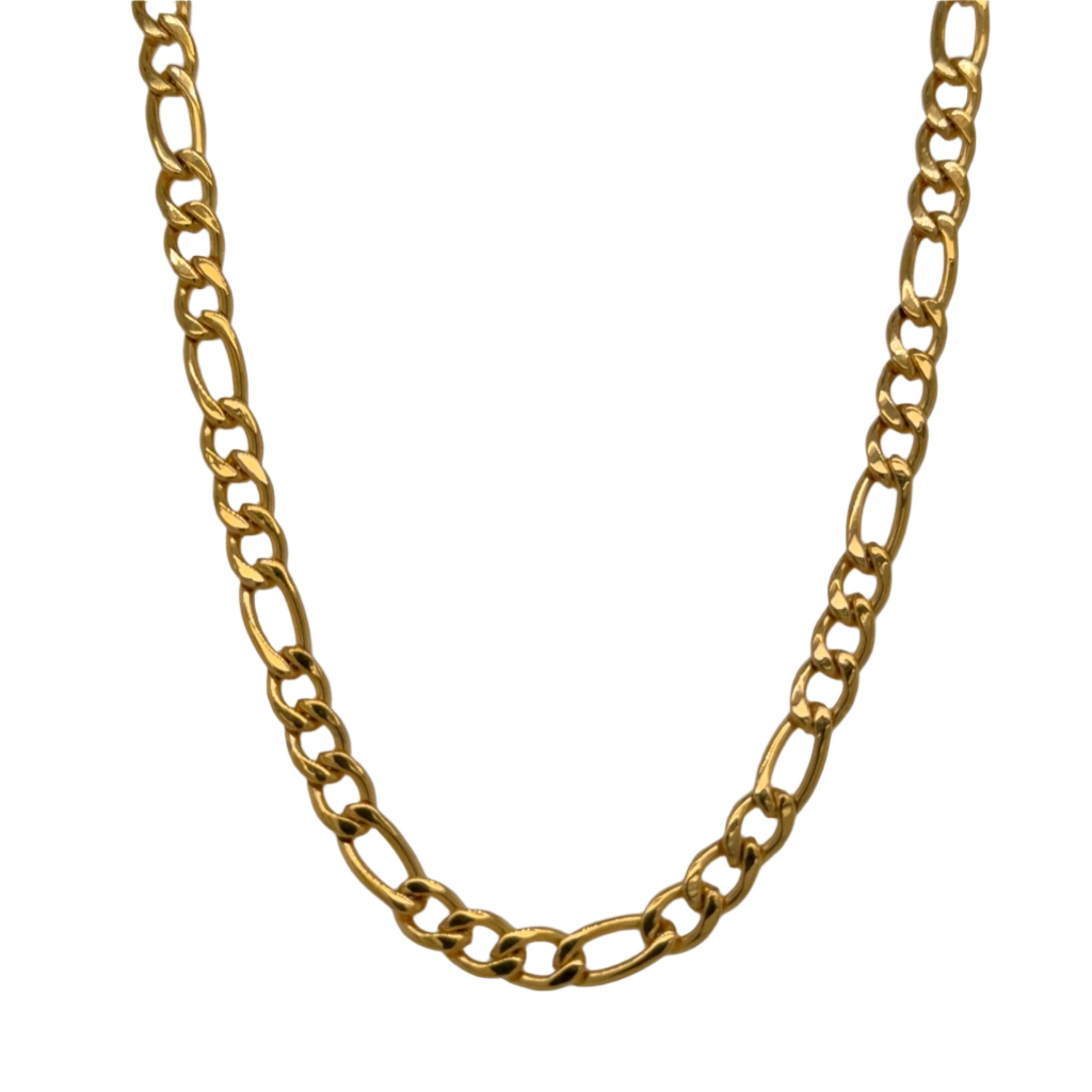Figaro Chain Necklace - 4mm - Waterproof & Durable Steel Chain Sterling Tomorrow