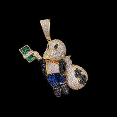 Iced Out Money Man Pendant