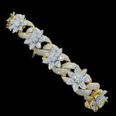 Moissanite Gold Star Cuban Bracelet 16mm 8.5β