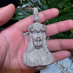 Moissanite Custom Jesus Pendant