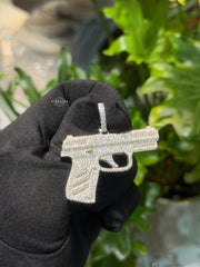 Moissanite Iced Gun Pendant