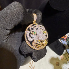 Tiger Head Bling Pendant