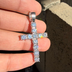 Moissanite Tennis Cross Pendant
