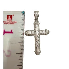 Moissanite Iced Out Cross Pendant, 925 Silver Hip Hop Cross Necklace