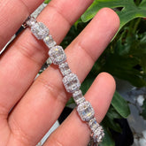 Moissanite Iced Baguette Bracelet 8"