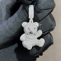 925 Sterling Silver Teddy Bear Pendant