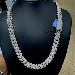 10mm Cuban Solitaire Moissanite Chain