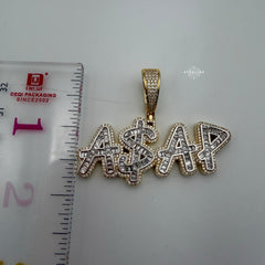 ASAP 14k Gold Plated Iced Money Pendant
