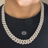 12mm 3D Moissanite Miami Cuban Prong Chain
