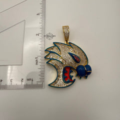 Dragon Cat Iced Enamel 14k Gold Plated Pendant