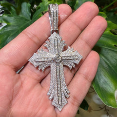 Moissanite 3" Gothic Flare Cross