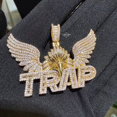 Trap Eagle Iced Pendant