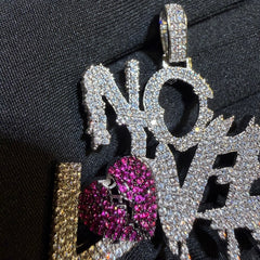 No Love Iced Statement Pendant