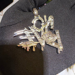 No Love Iced Statement Pendant