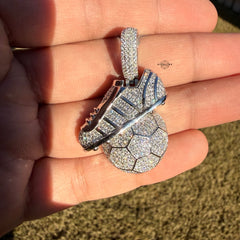 Moissanite Futbol Soccer Pendant