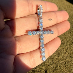 Moissanite Iced Cross Pendant