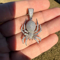 Moissanite Spider Pendant