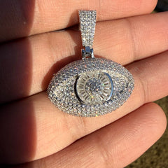 Moissanite Evil Eye Pendant