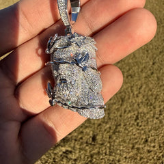 Moissanite Jesus Head Thorns Pendant