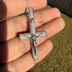 Moissanite Cross Crucifix Pendant