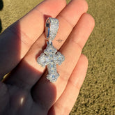 Gothic Cross Moissanite Religious Pendant