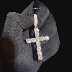 Moissanite Tennis Cross Pendant