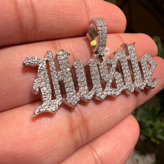 Moissanite HUSTLE Pendant