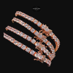 4mm Rose Gold CZ Tennis Bracelet