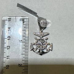 Moissanite Anchor Pendant