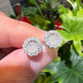 Moissanite Cluster Stud Earrings 5mm
