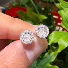 Moissanite Cluster Stud Earrings 5mm