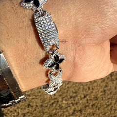 Marquis Star Infinity Bracelet - Black - 925 Sterling Silver