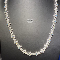 Moissanite Color Flower Infinity Chain