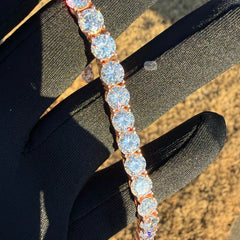 Moissanite 6mm Rose Tennis Bracelet