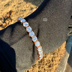 Moissanite 6mm Rose Tennis Bracelet