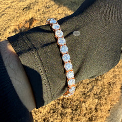 Moissanite 6mm Rose Tennis Bracelet