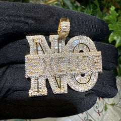 NO EXCUSE Iced Statement Pendant - 14k Gold Plated